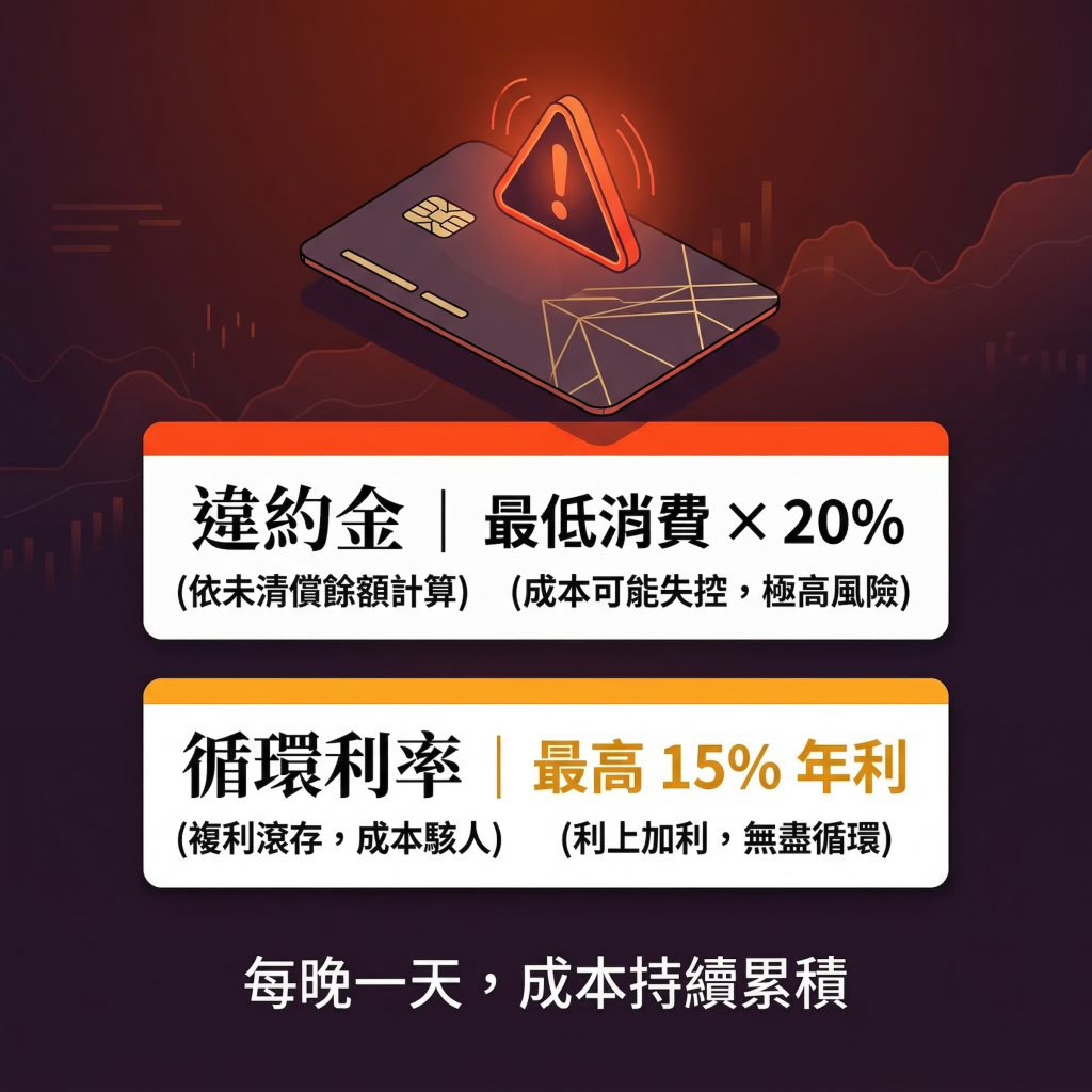 信用卡遲繳罰多少？違約金與利息計算方式