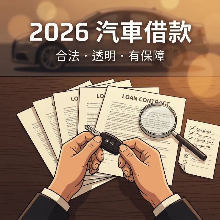 2026 汽車借款推薦:如何挑選合法、透明、有保障的借款管道?