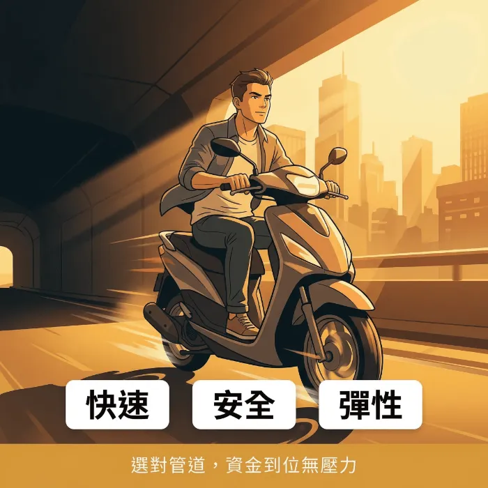 機車貸款是一種快速、安全、彈性的資金工具，只要選對管道就能無壓力完成